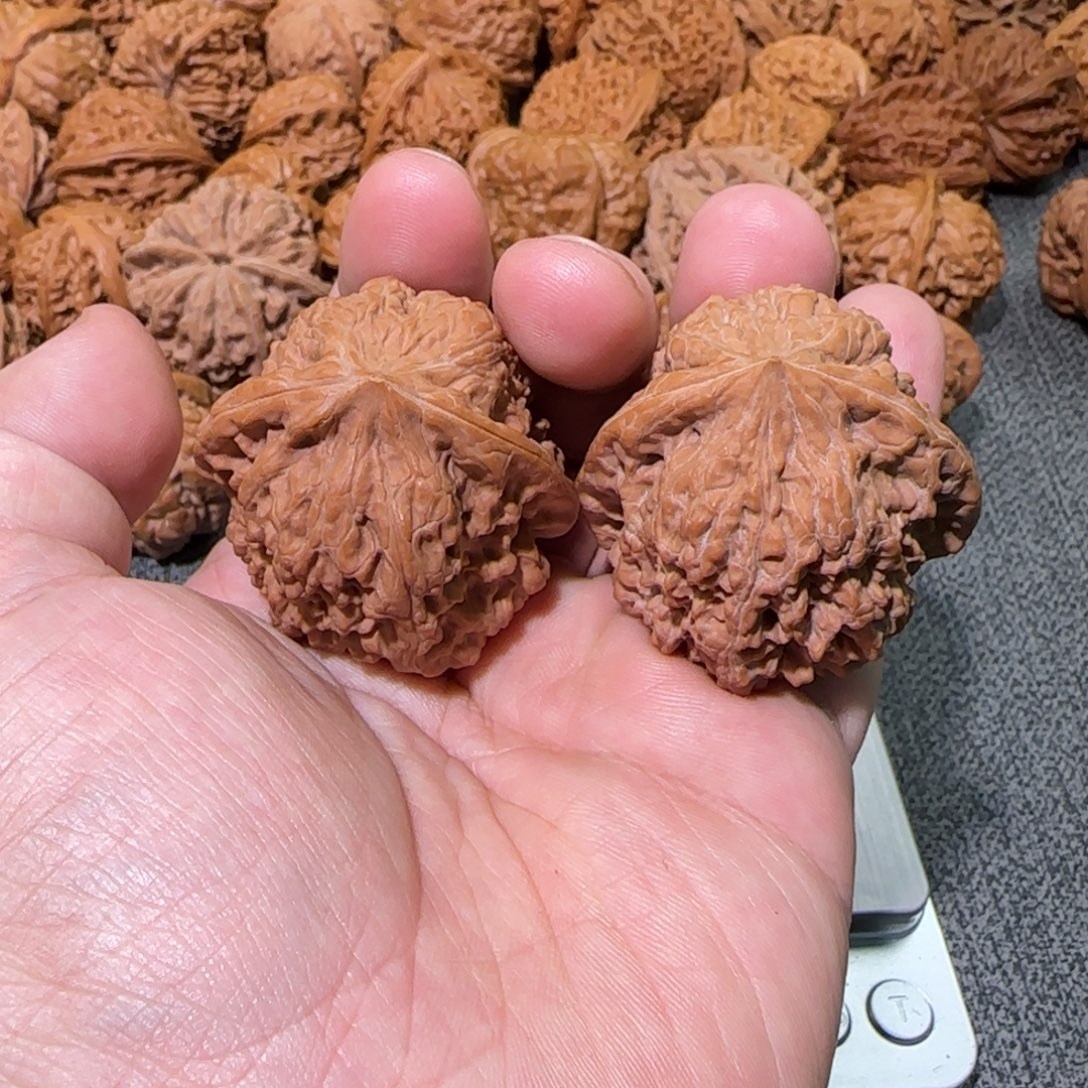 把件文玩核桃43平谷凹底