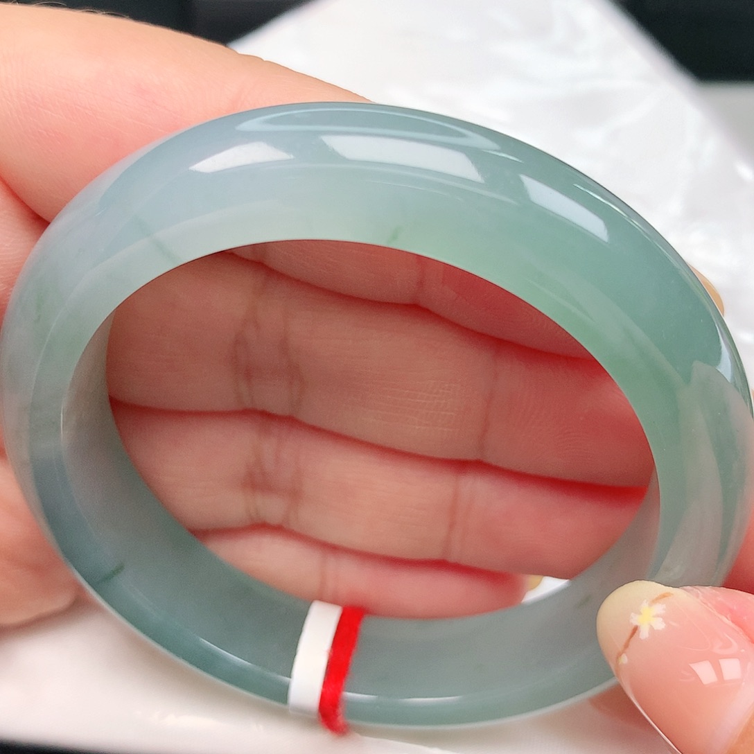 未镶嵌手镯翡翠27冰胶蓝果冻胶透
