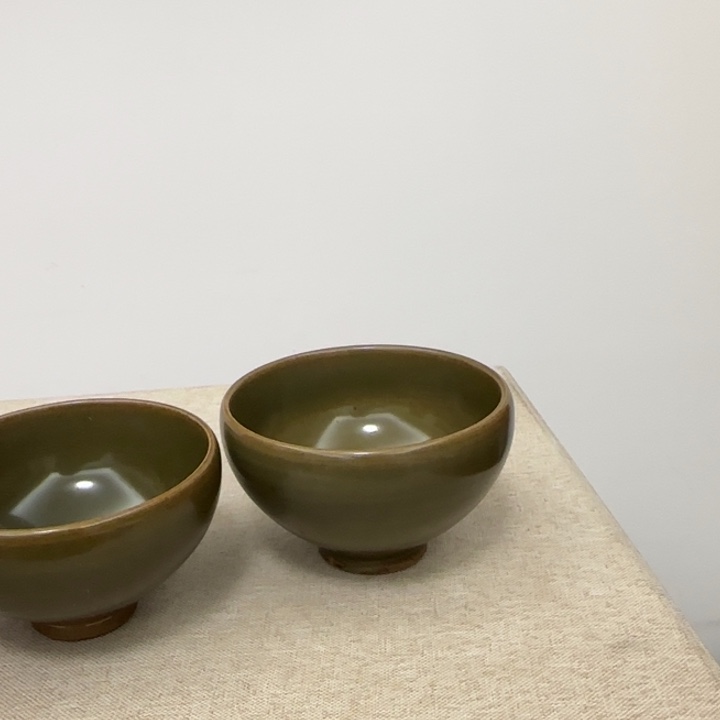 大理石磁石耀一对小碗