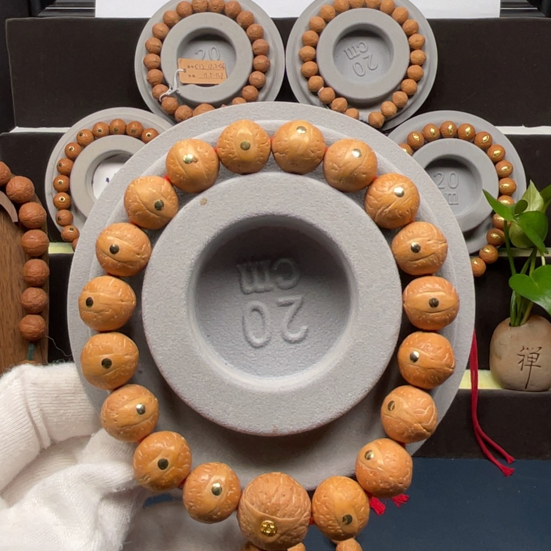 手串凤眼菩提尼泊尔凤眼同树铜丁镶嵌