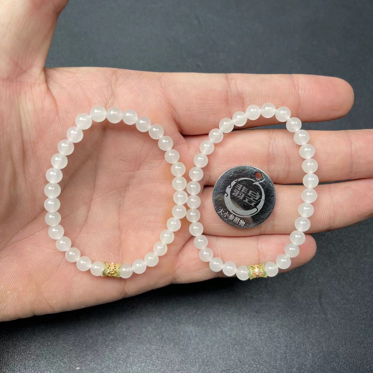 39027T28-3B3-和田玉手串/约5+/约30颗/-多样性发其一