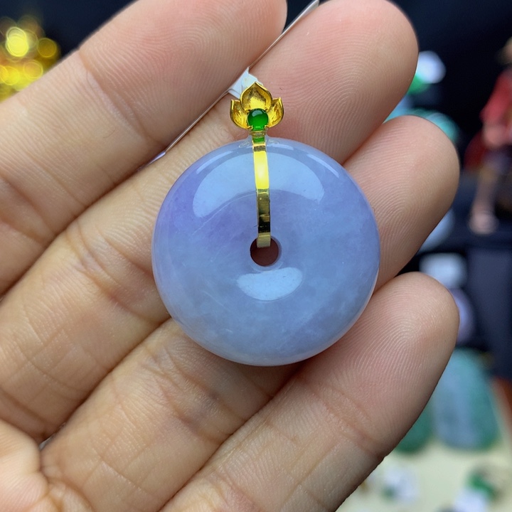 翡翠手链18K金镶嵌翡翠