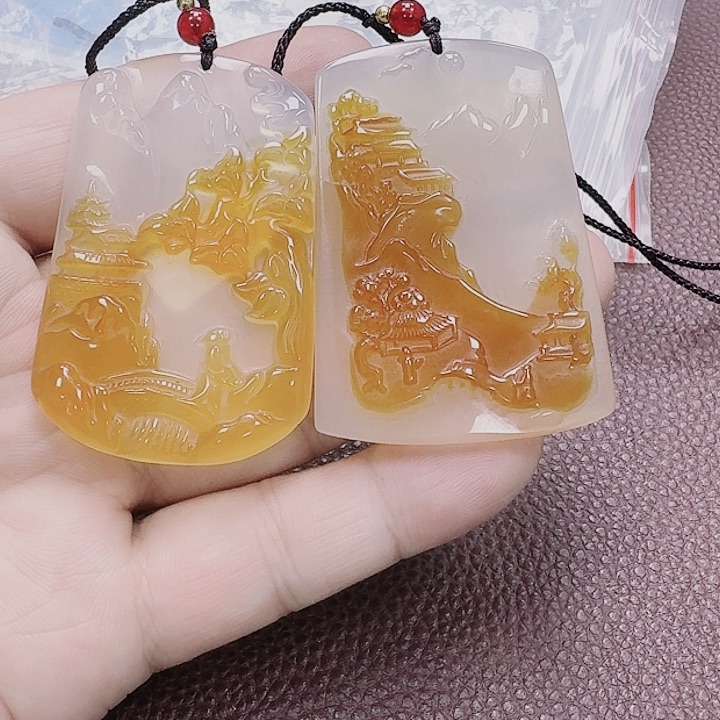 玛瑙/玉髓颈饰合金两块自己挑03