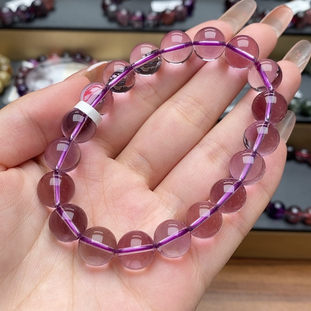 未镶嵌手串水晶Z616紫水晶11+