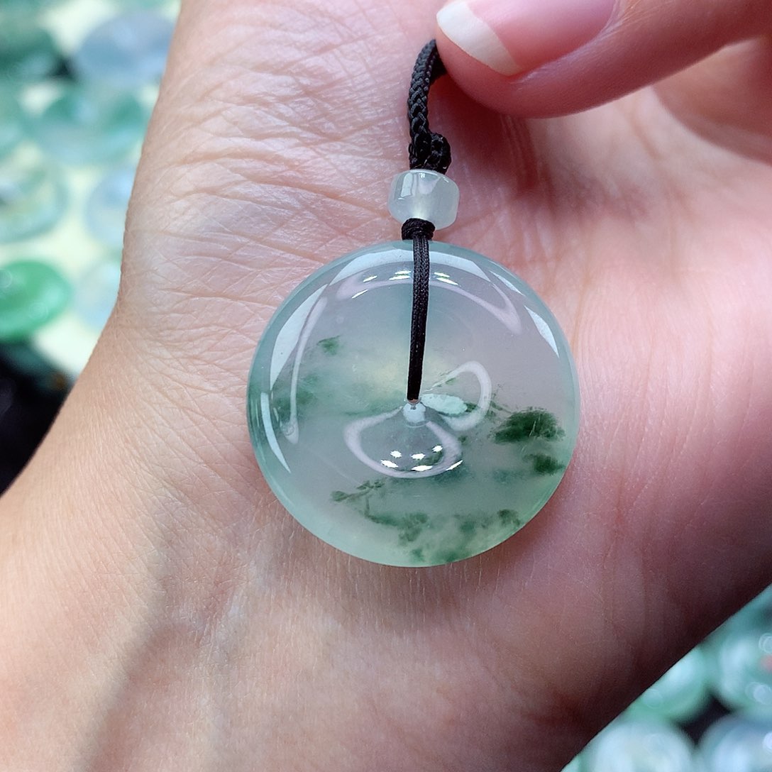 翡翠颈饰未镶嵌56尺寸25.4-6.3