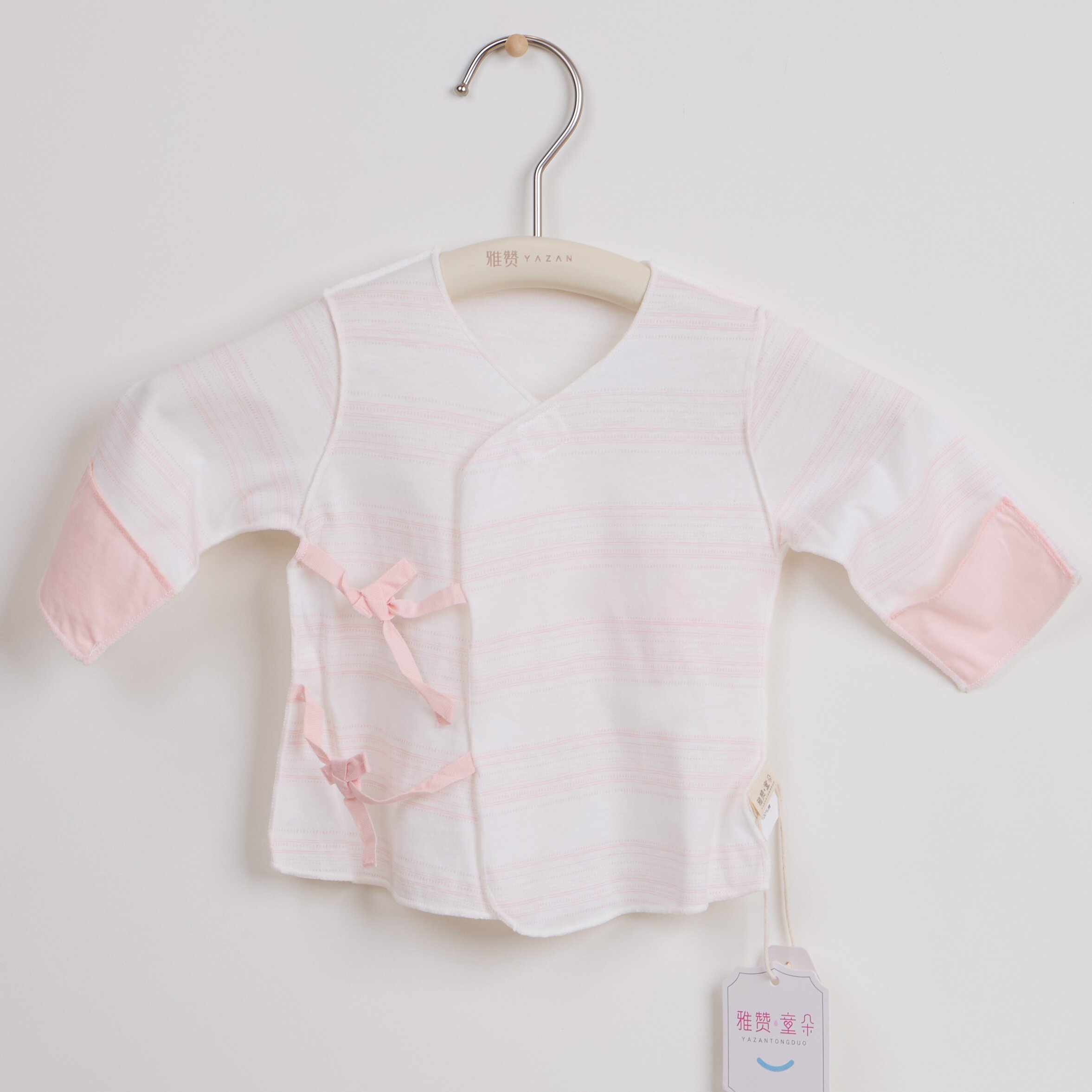 雅赞【100%棉新生儿半背衣】柔软透气亲肤清爽