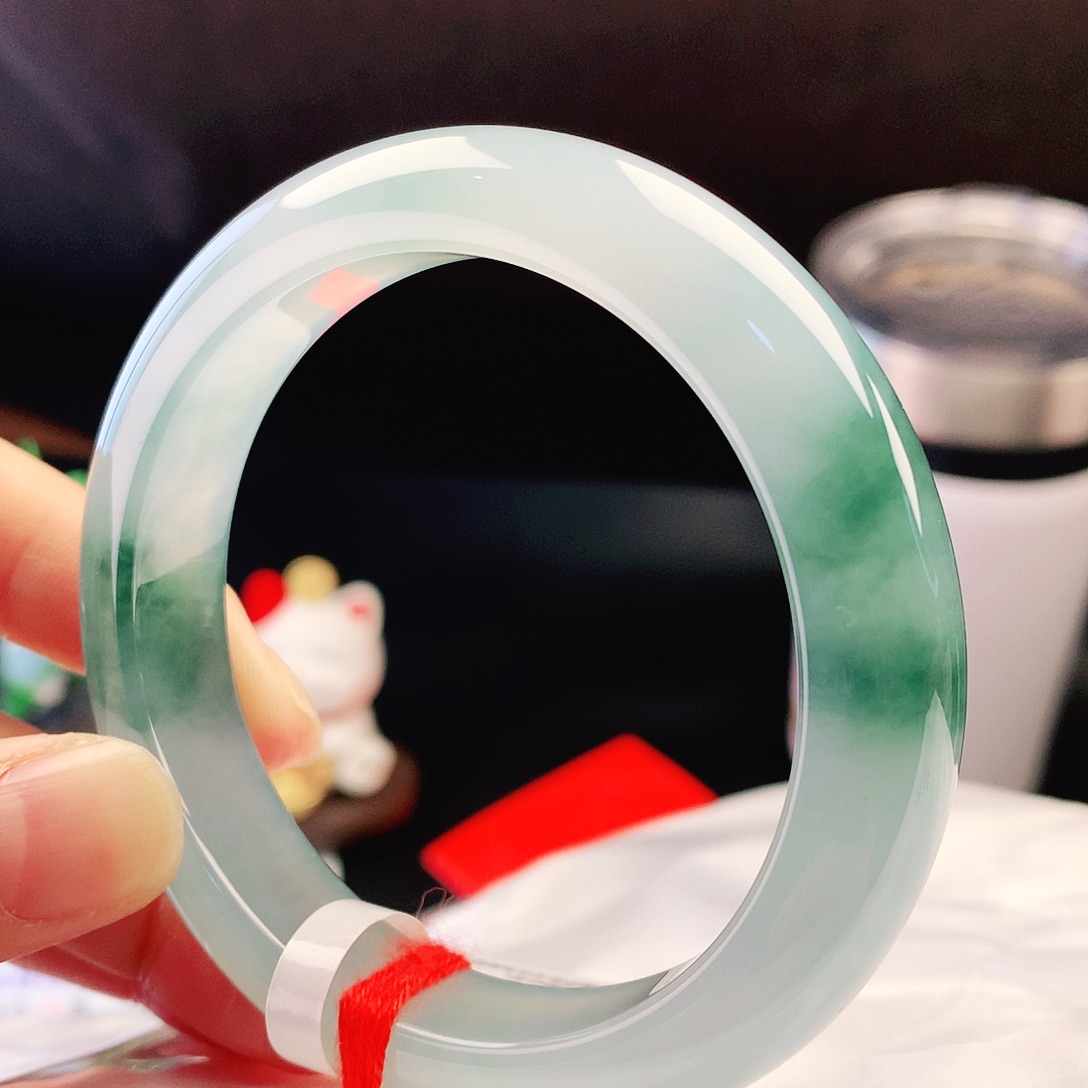 未镶嵌手镯翡翠56蓝刚