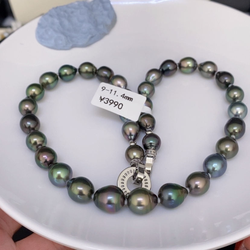 【闪购商品】海水珍珠项链未镶嵌艾*大溪地项链9-11.4mm燕