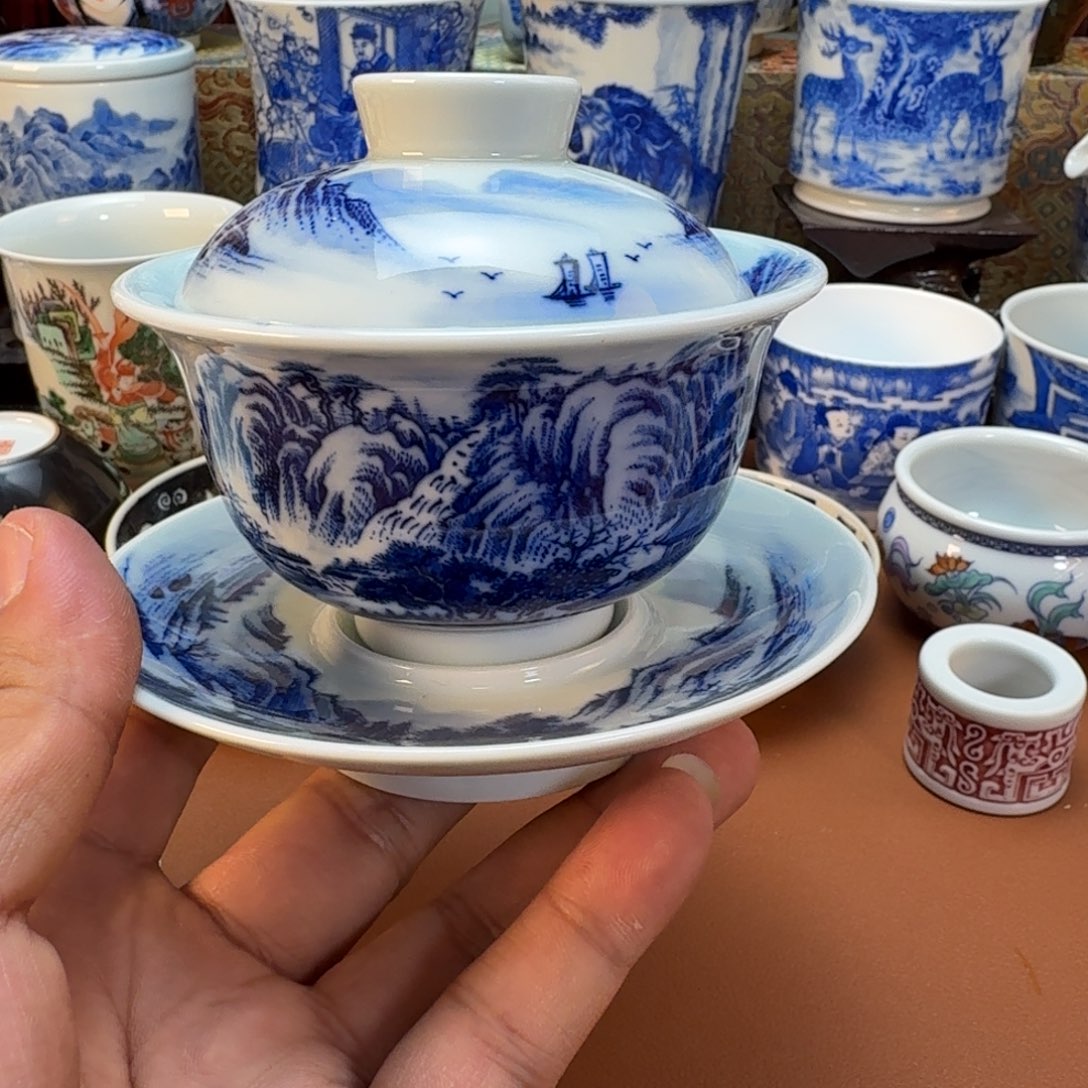 丶***木杯子陶景德镇全手工手绘陶瓷