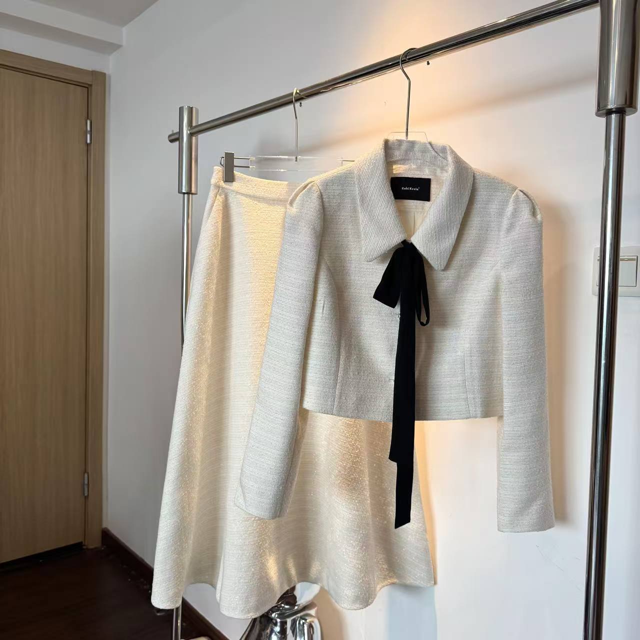 cc小众设计【蒂凡尼早餐】小香风小个子秋冬设计感套装-3596