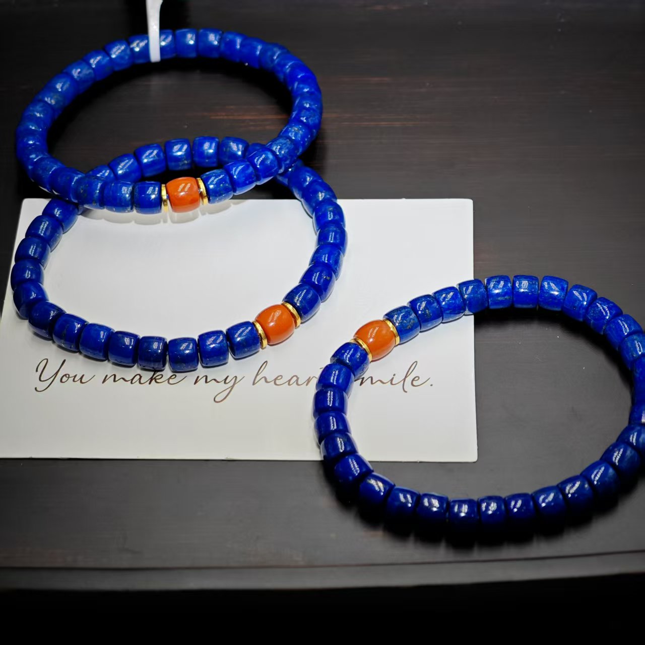 青金石手串算盘珠气质多样性发货一件