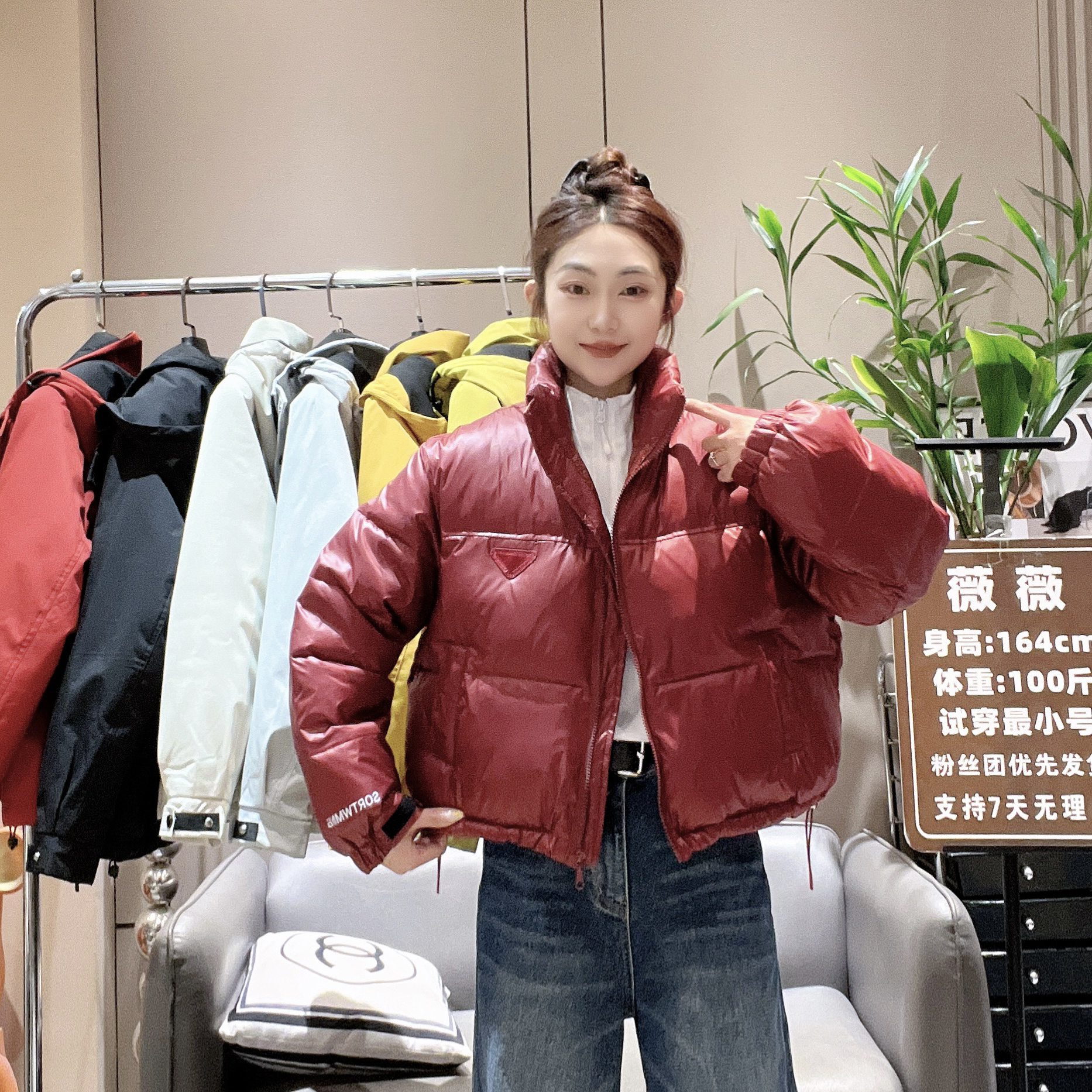 过冬款立领短款棉服女小个子洋气百搭保暖外套8120