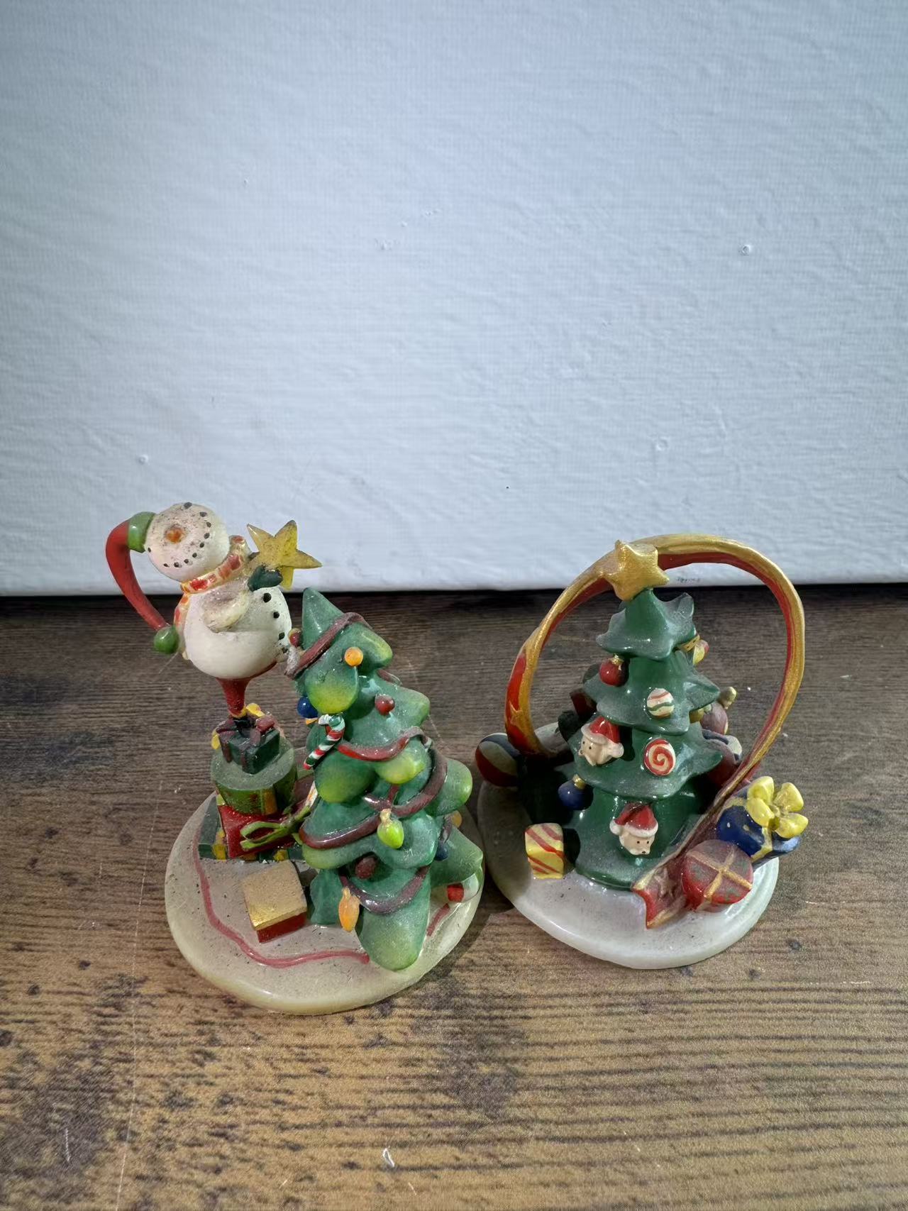 雪人圣诞树圣诞小摆件俩个需要自己清洗
