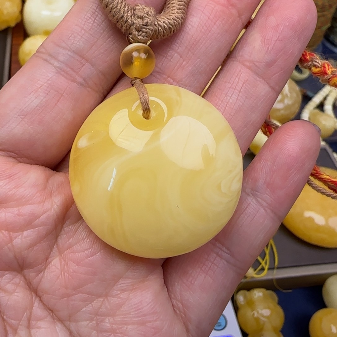 蜜蜡颈饰未镶嵌天然蜜蜡
