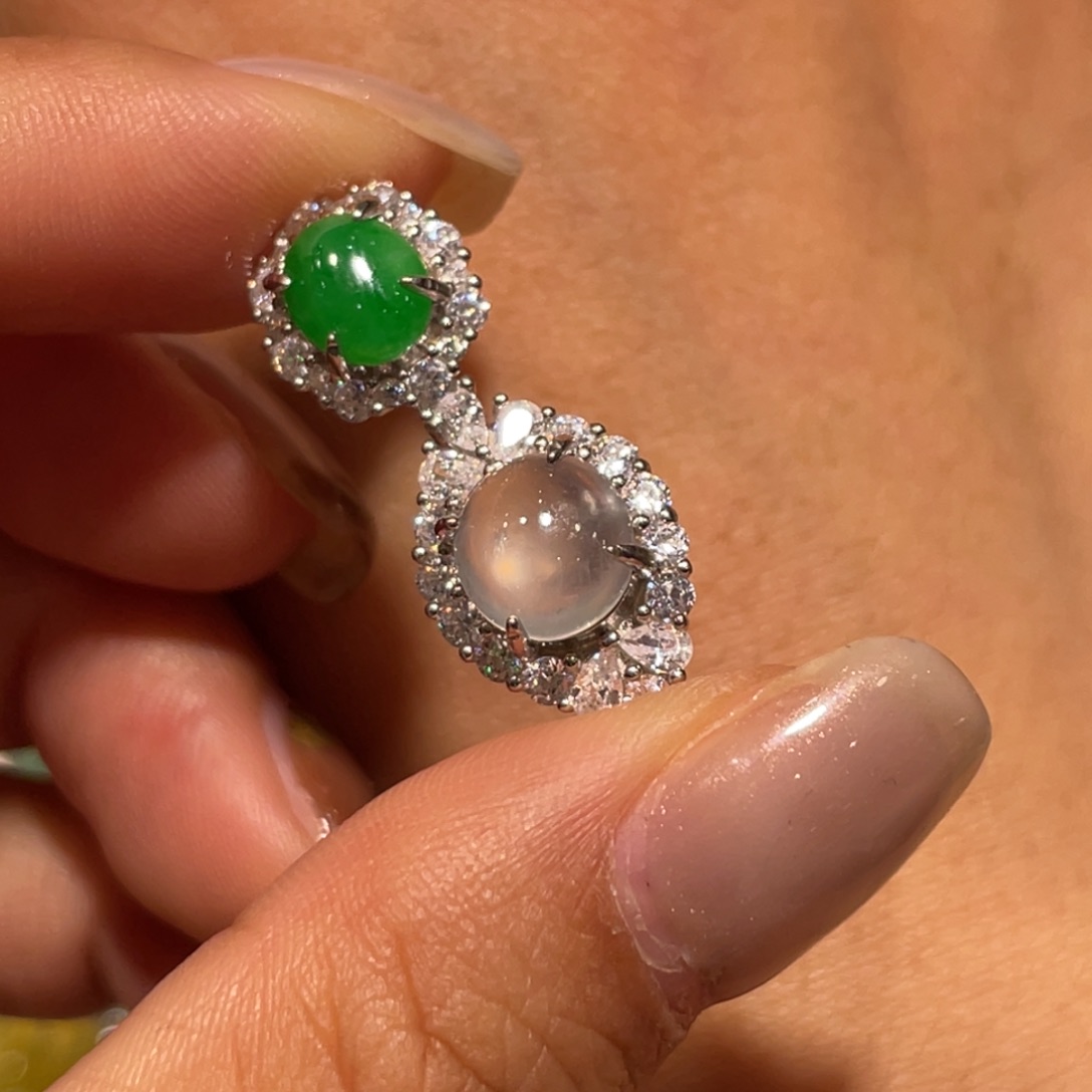 颈饰银S925镶嵌翡翠吊坠