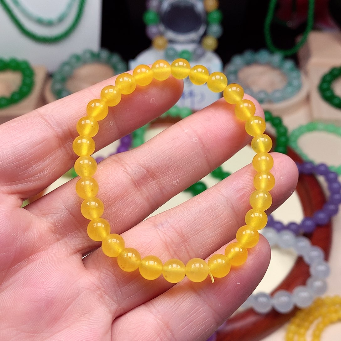 翡翠未镶嵌颈饰卡6翡翠珠链男女款05