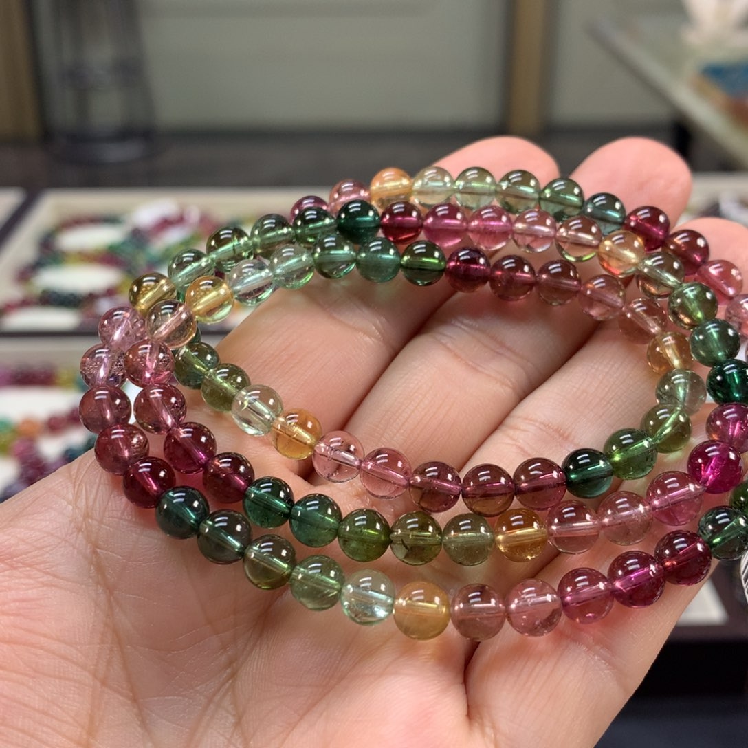 未镶嵌手链碧玺6.2左右