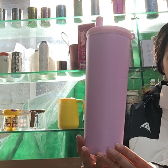 木纯色韩系吸管杯