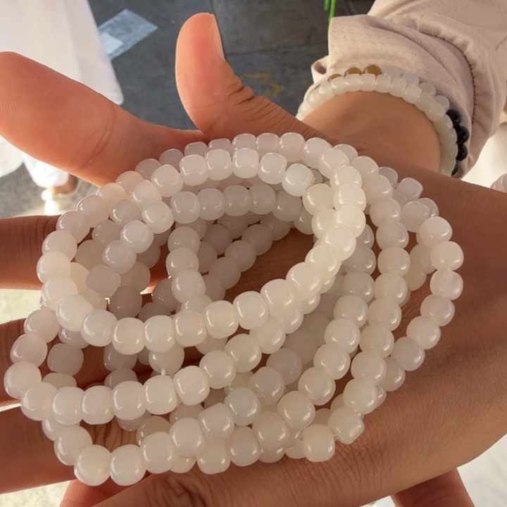 和田玉未镶嵌颈饰李姐高白7多样性发一件