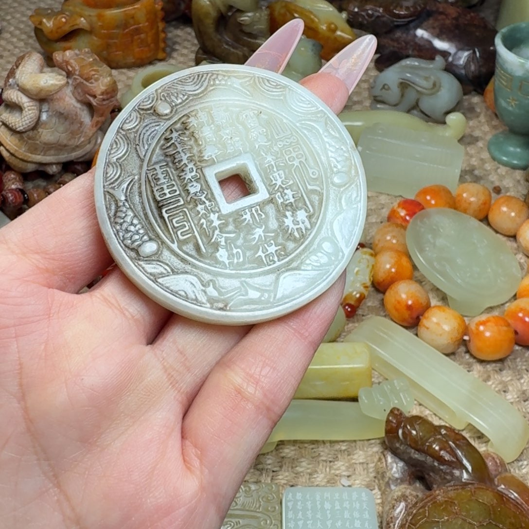 白玉菩提吊坠挂件