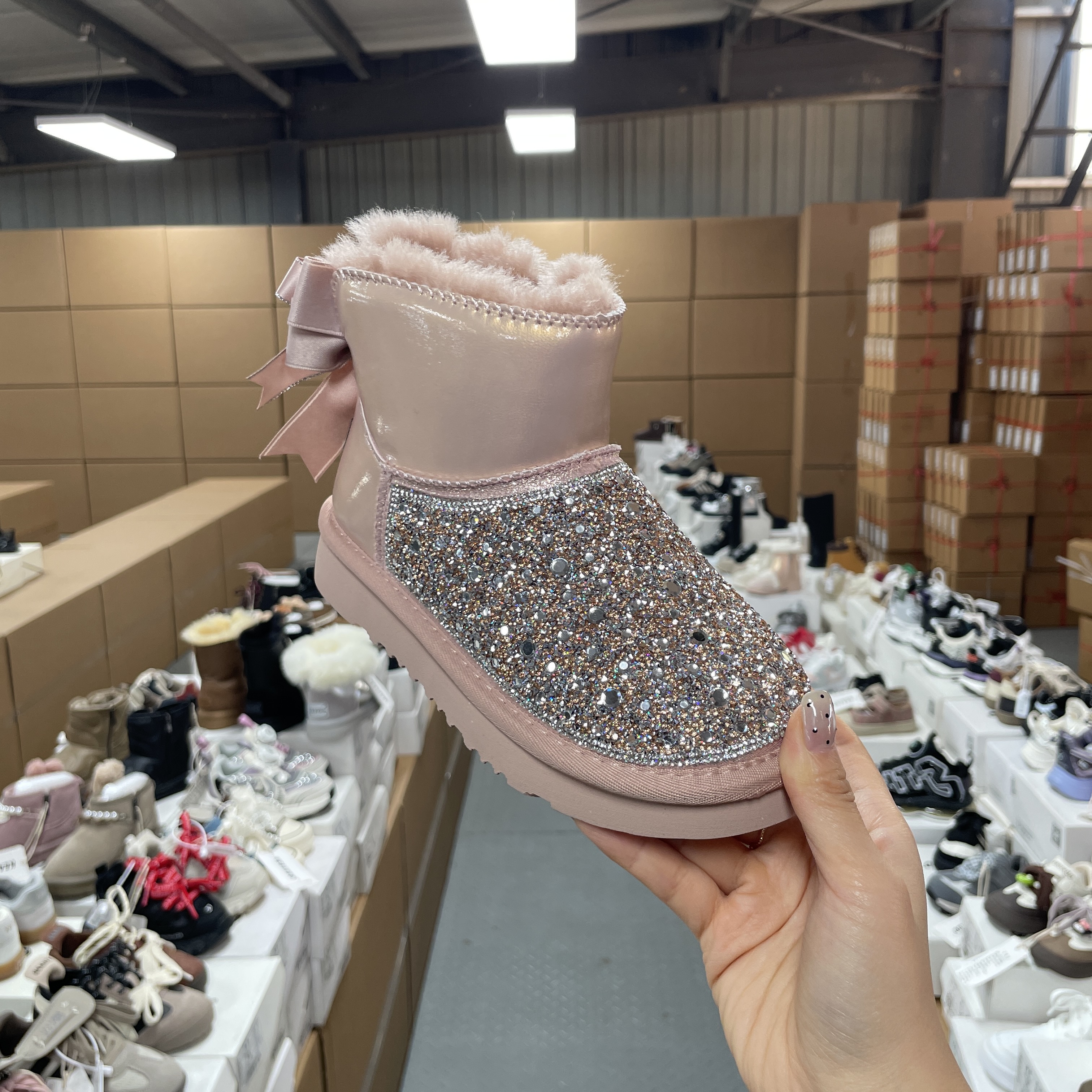 35077儿童雪地靴 女童鞋 国内大品牌童鞋同厂出品