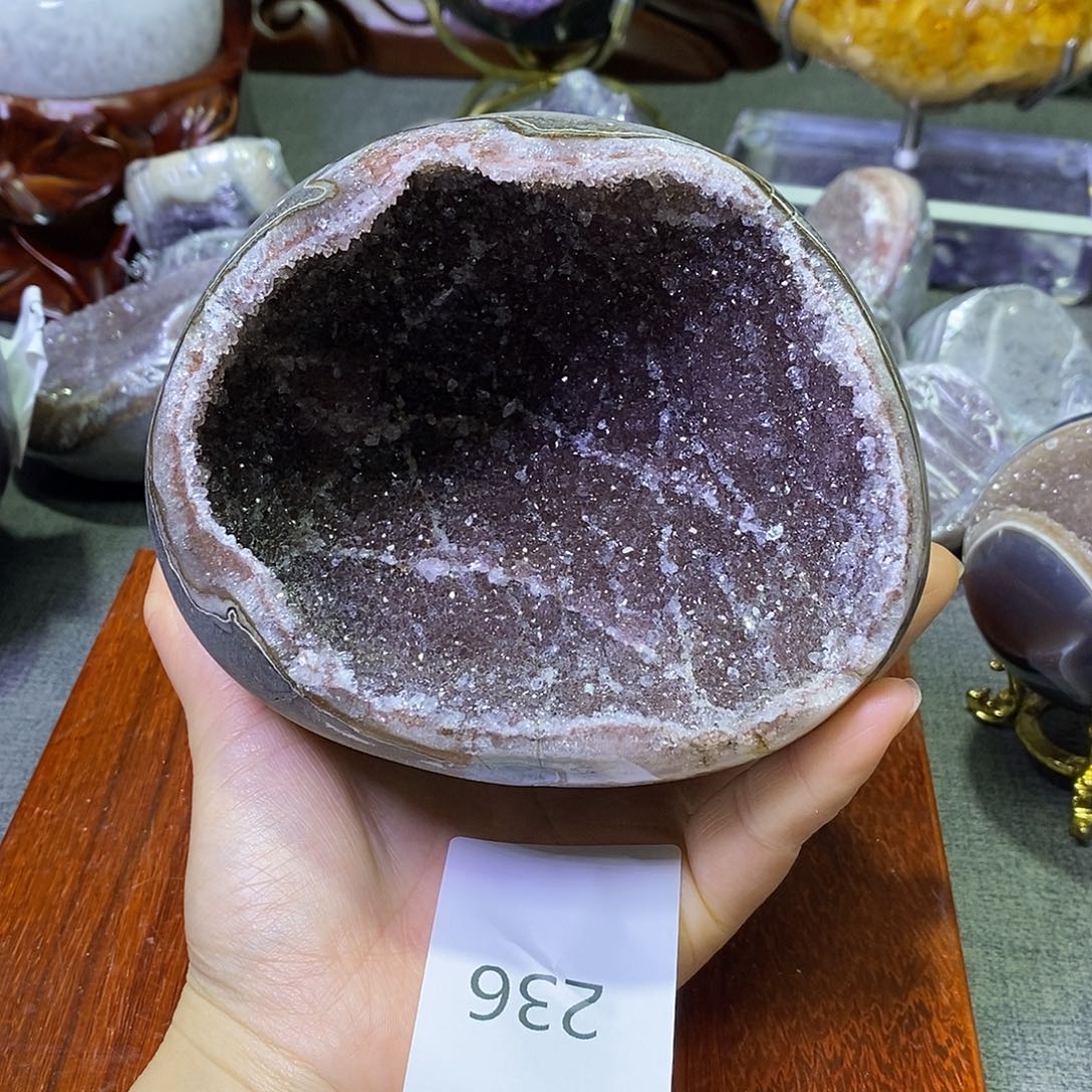 未镶嵌紫晶珠宝半成品