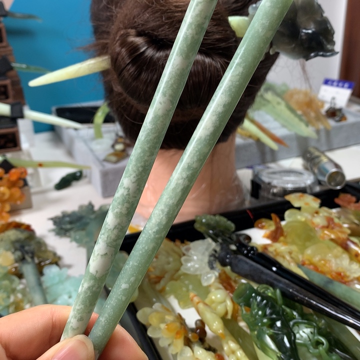 蛇纹石玉发簪未镶嵌