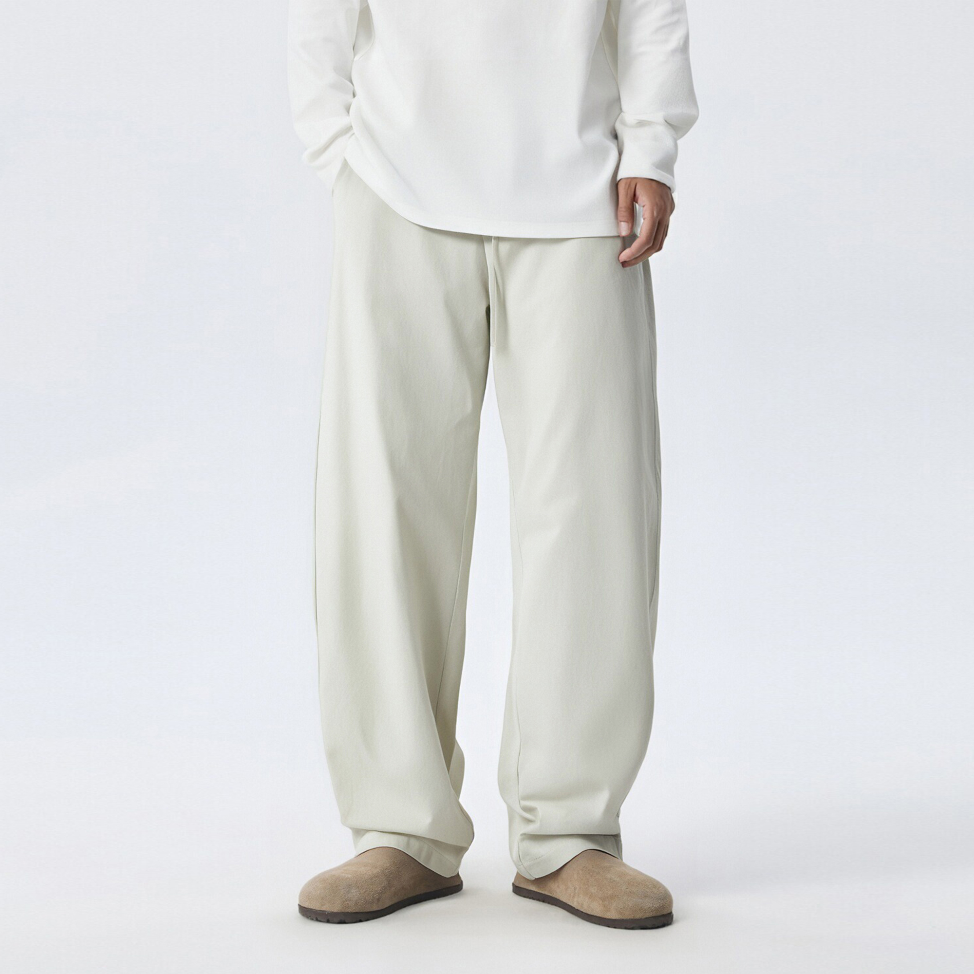 BD.POWER UP+新款弯刀裤夏季简约运动长裤男宽松梭织直筒裤