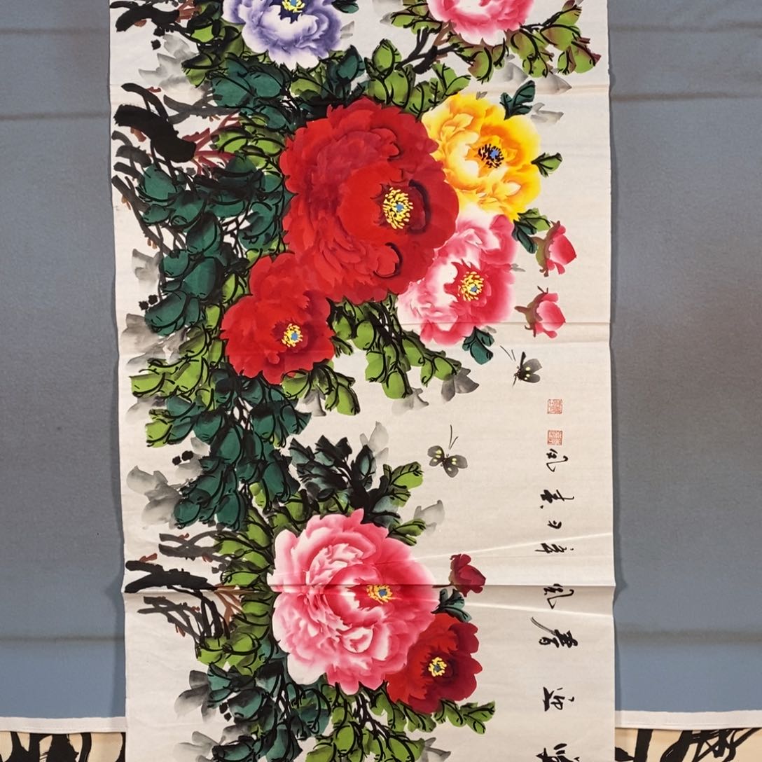 国画097牡丹花盛开的季节