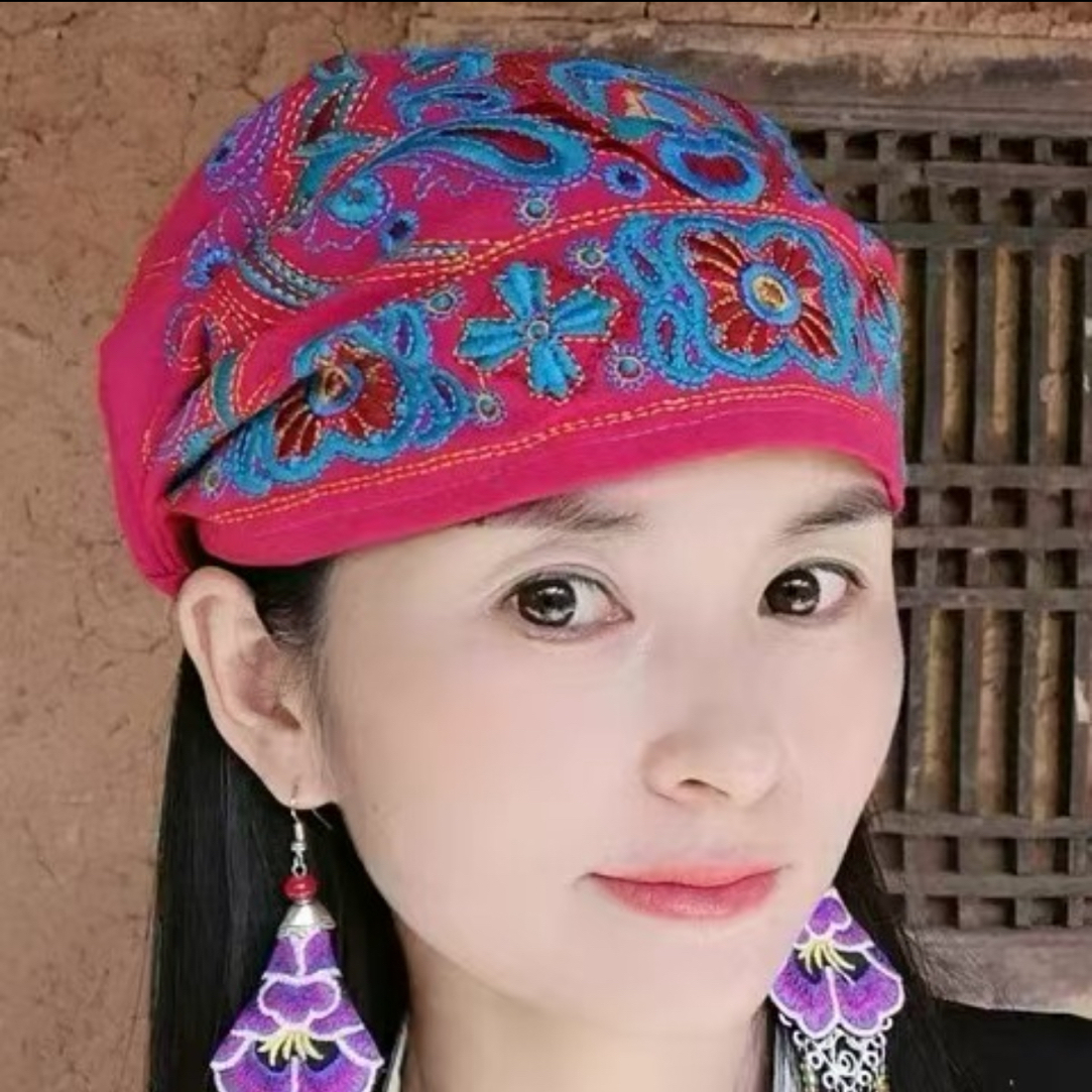 绣花夏季头巾帽帽子春季刺绣包头帽民族风