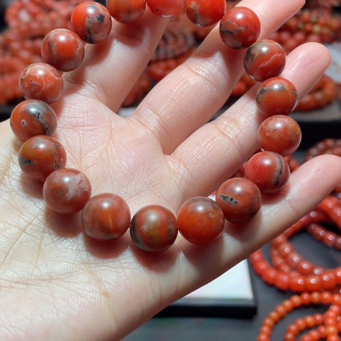 南红玛瑙手链未镶嵌