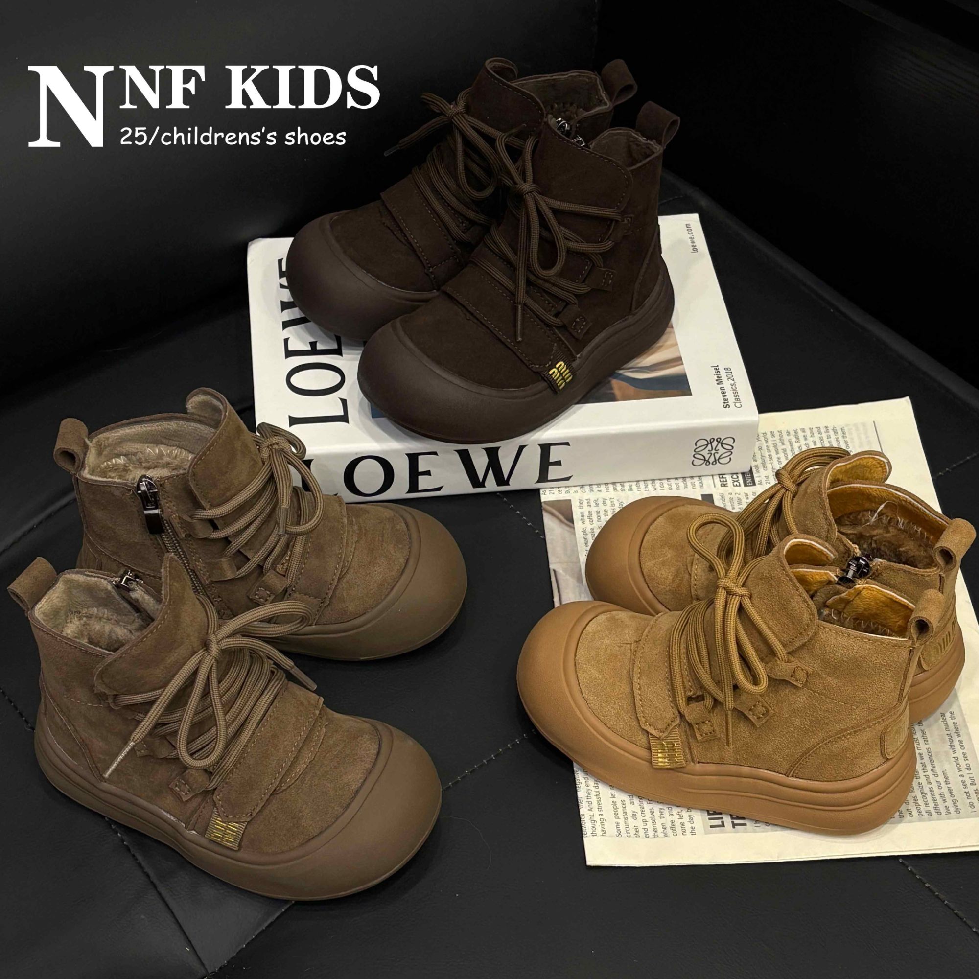 【大头马丁靴】2025年NNF新款潮牌百搭防滑耐磨加绒大头马丁靴S0374