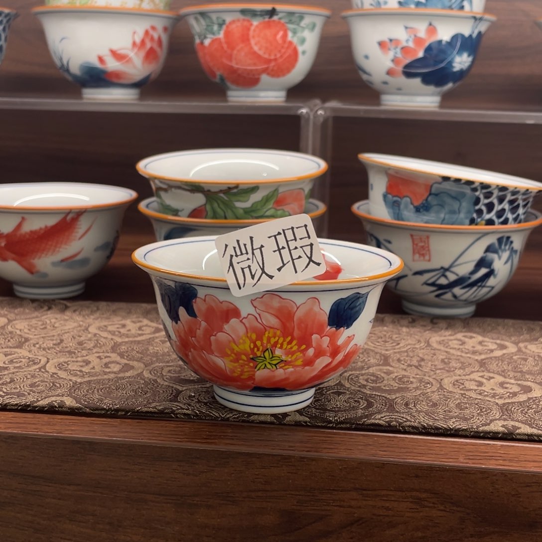 有瑕釉下彩纯手绘