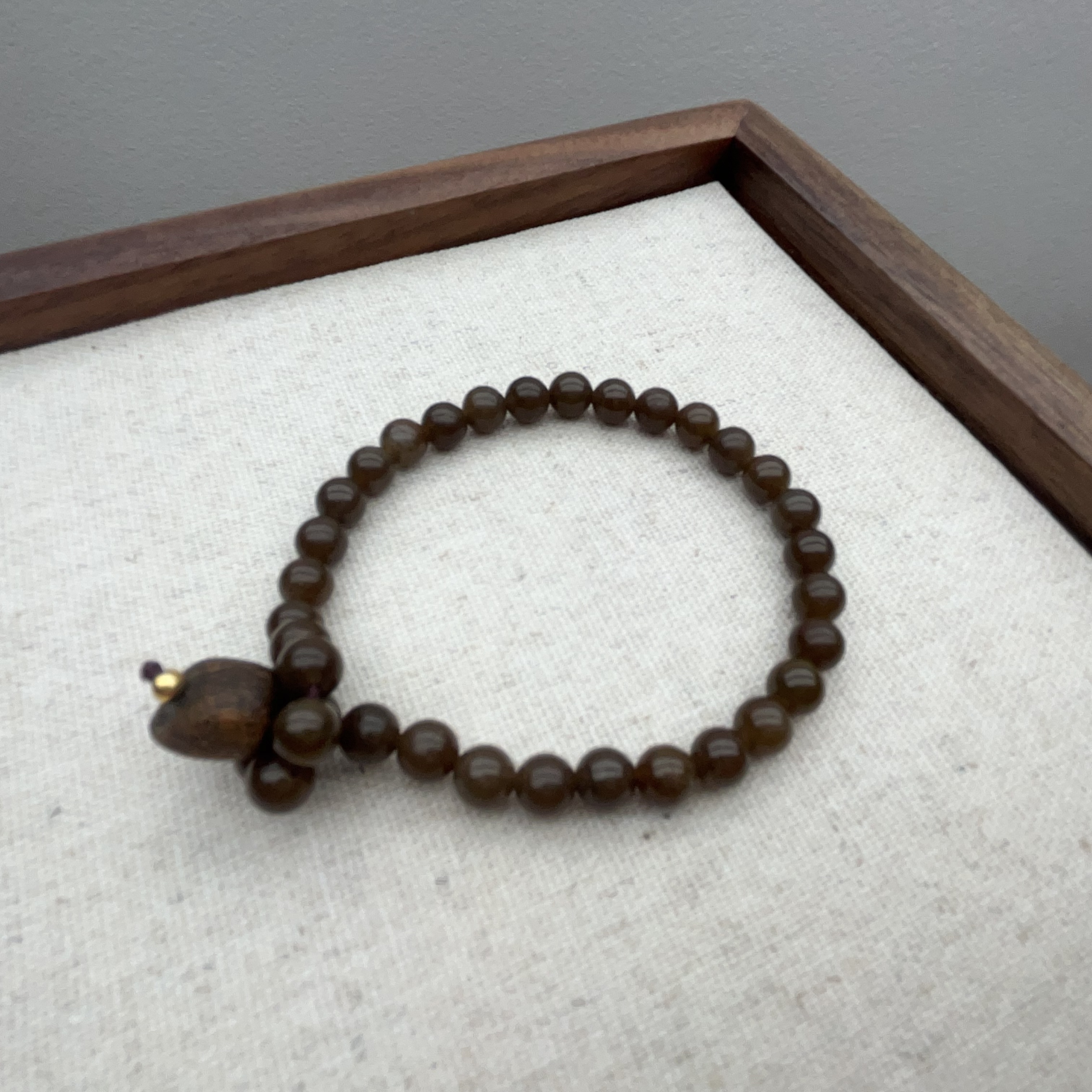 星球寄语珠宝 和田玉气质简约百搭设计款单圈手链女士精致