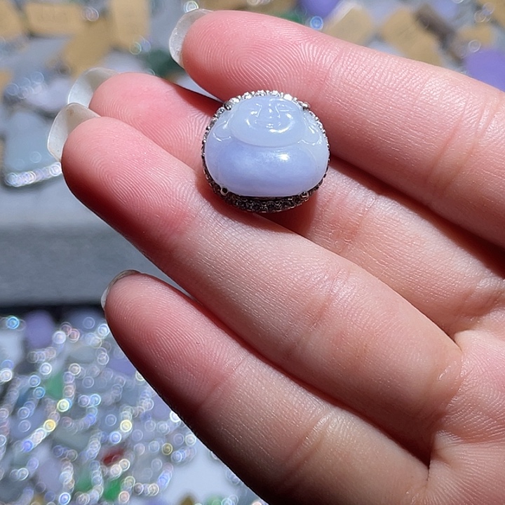 翡翠银S925镶嵌颈饰翡翠