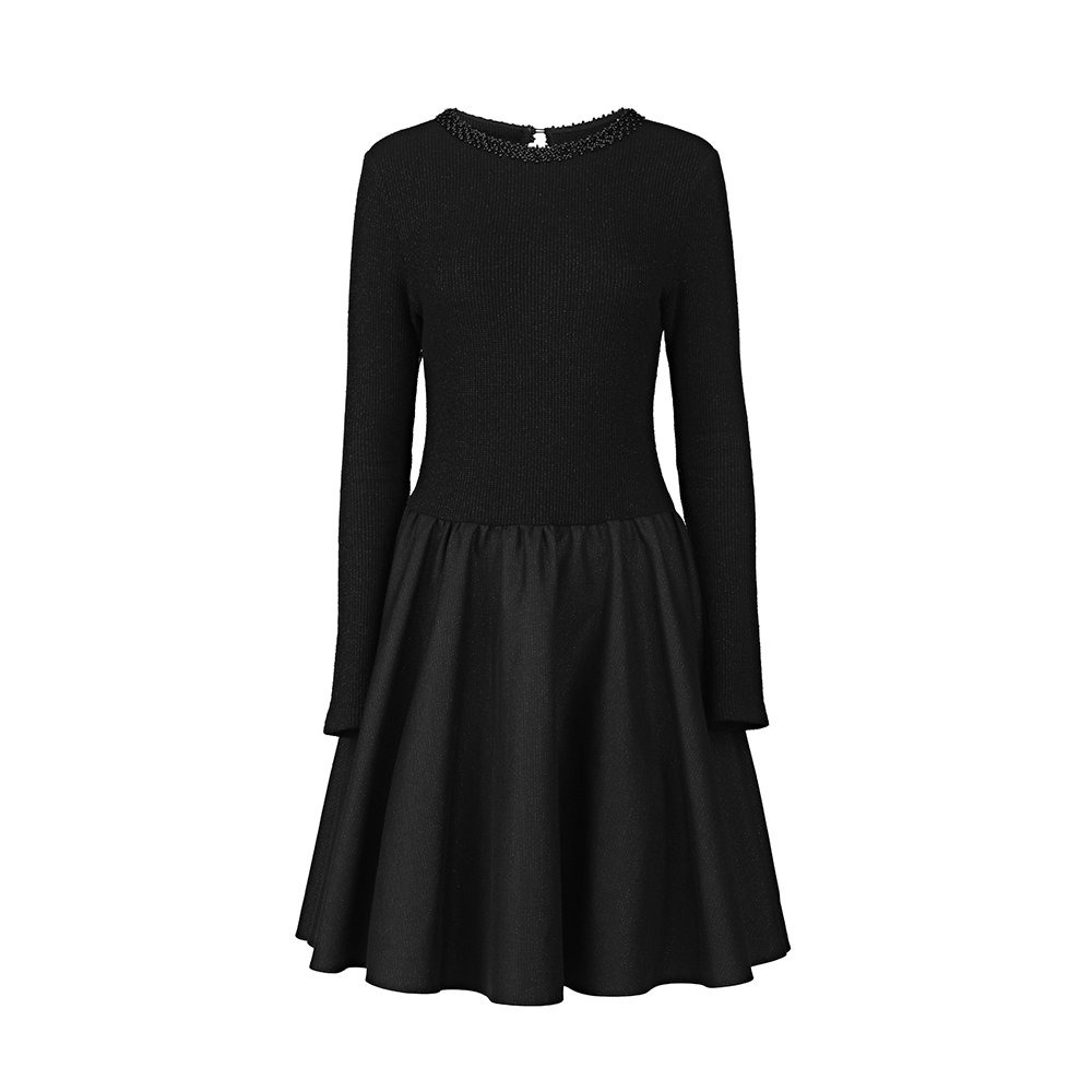 【粉丝专享】圣迪奥冬季轻柔质感收腰修身轻奢连衣裙S254Z1210