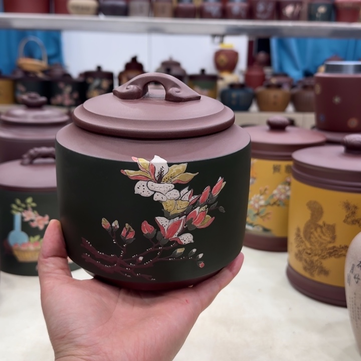 紫砂茶叶罐新品个半斤