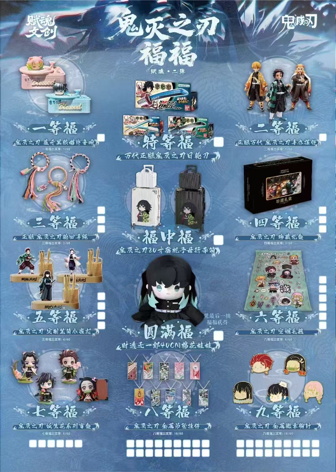 【福赏】赋魂文创 x 鬼灭之刃福福行动第二弹