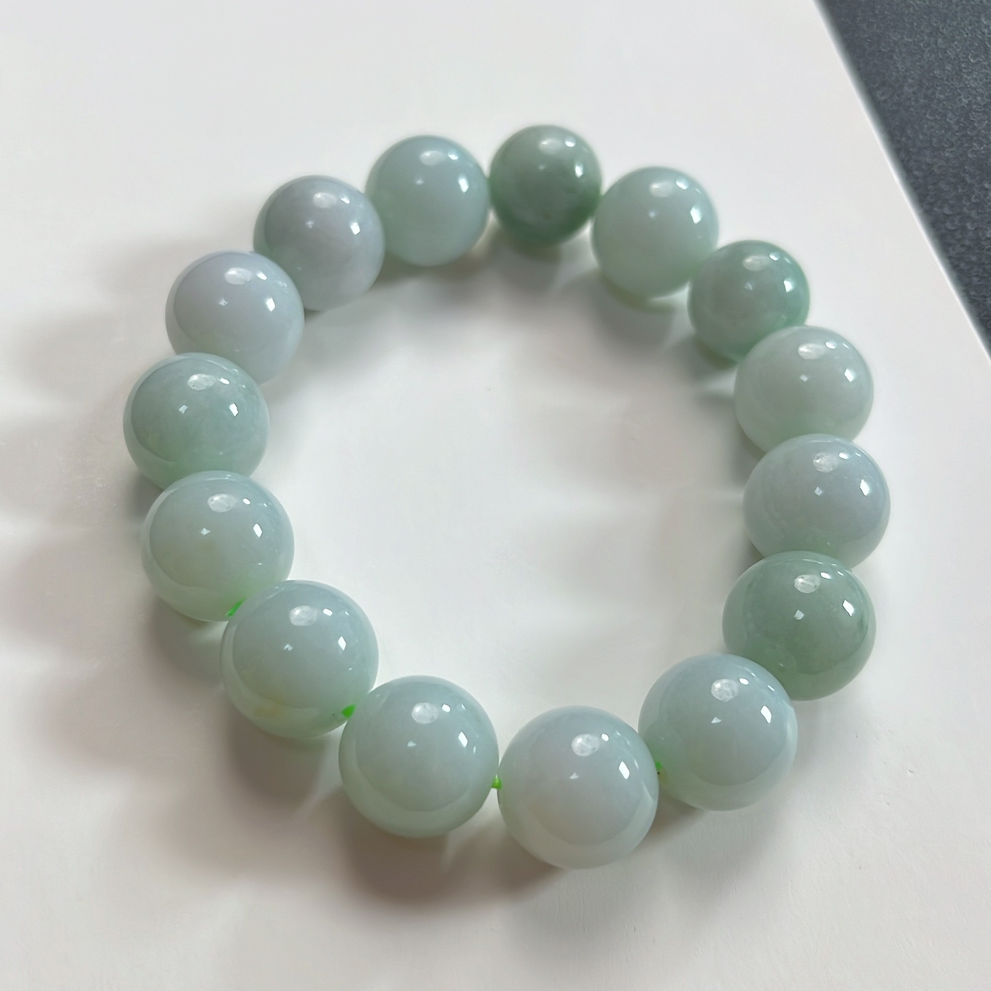 天然缅甸翡翠A货，晴底手串