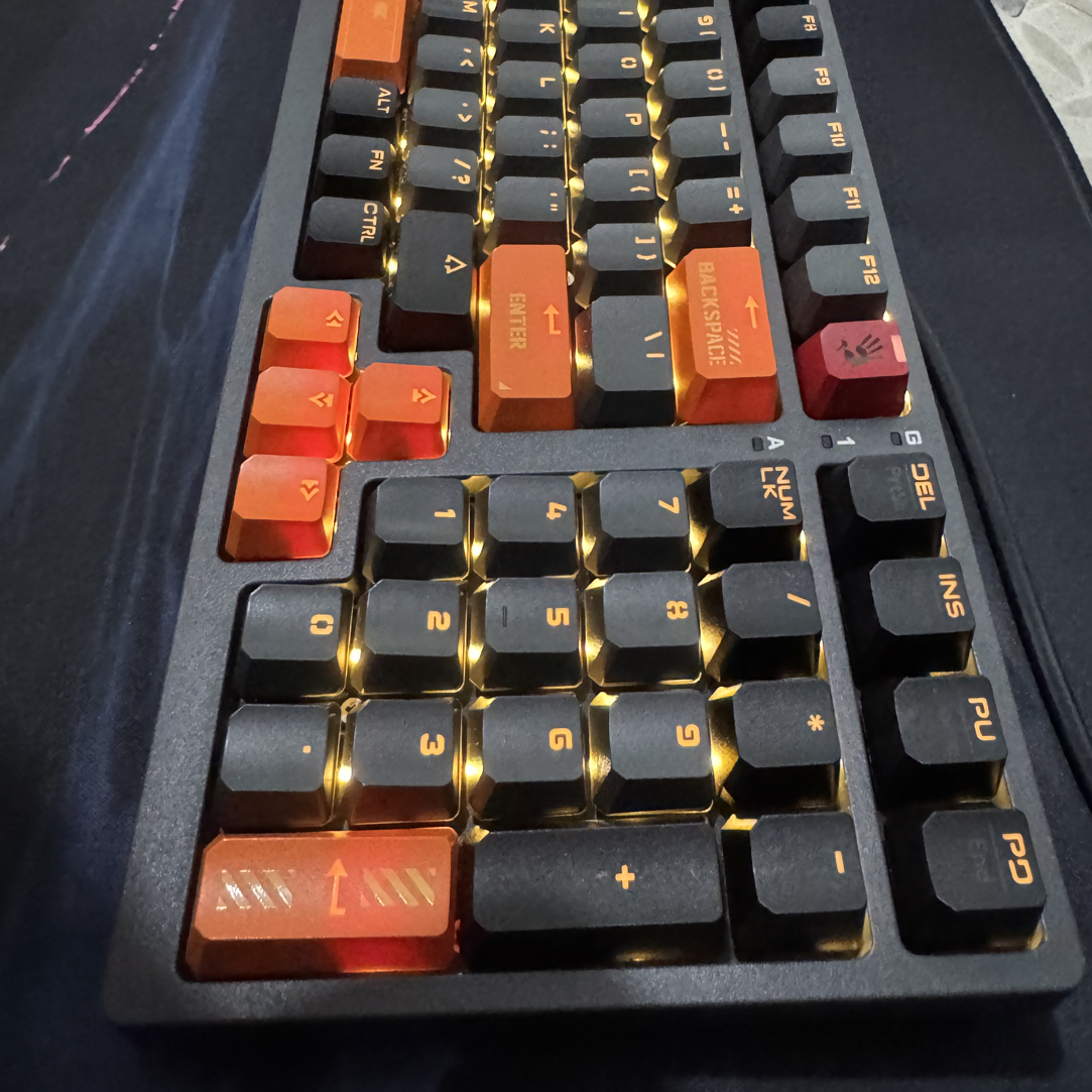 8新 双飞燕 血手LK98枪声轴热插拔可水洗纯机械1-2个按键不亮