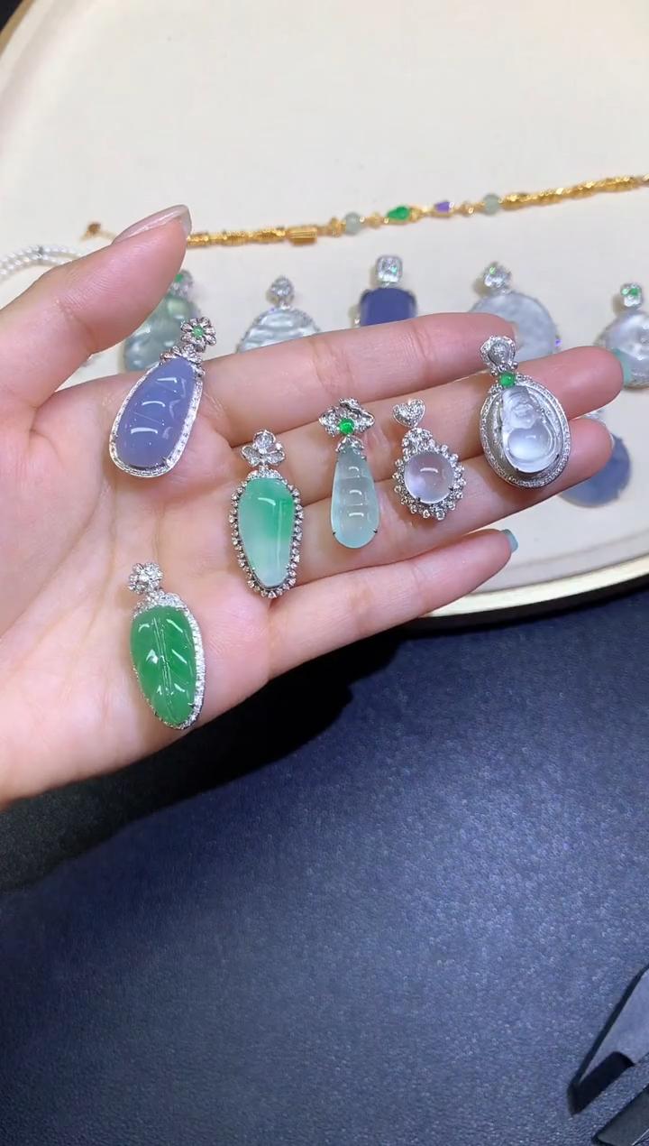 【小鱼严选彩虹盘】翡翠吊坠-18K金-多样性发其一-LF003|CXQ21