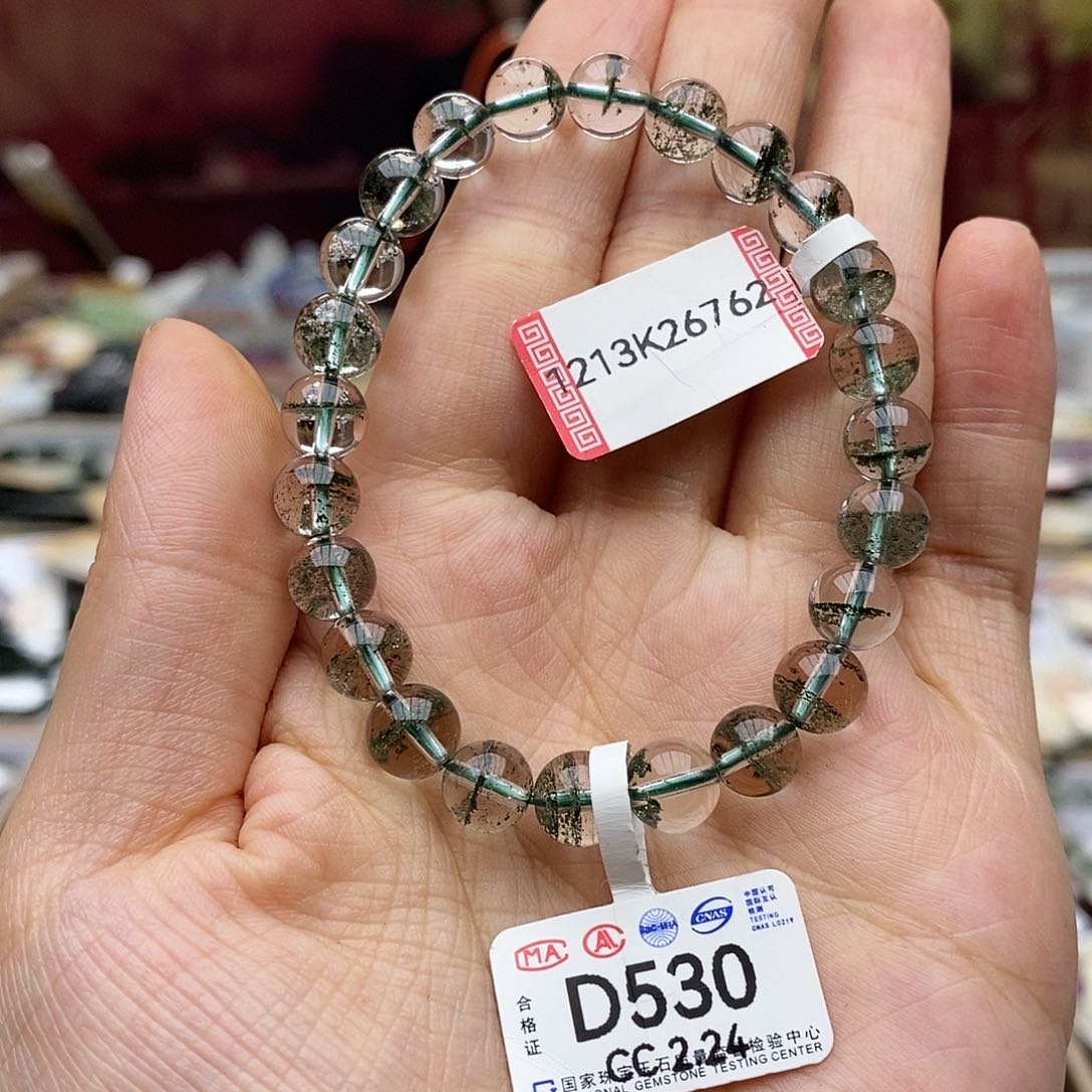 水晶手链未镶嵌D530 绿幽灵 7.8m