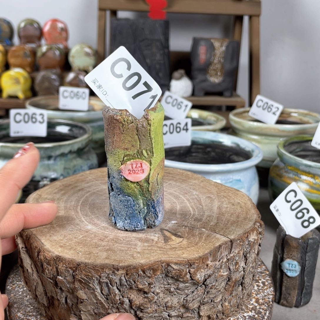 紫砂花盆独枝干内口2左右