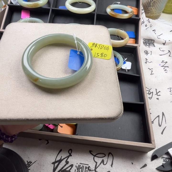 未镶嵌手镯和田玉玲珑美镯57.6