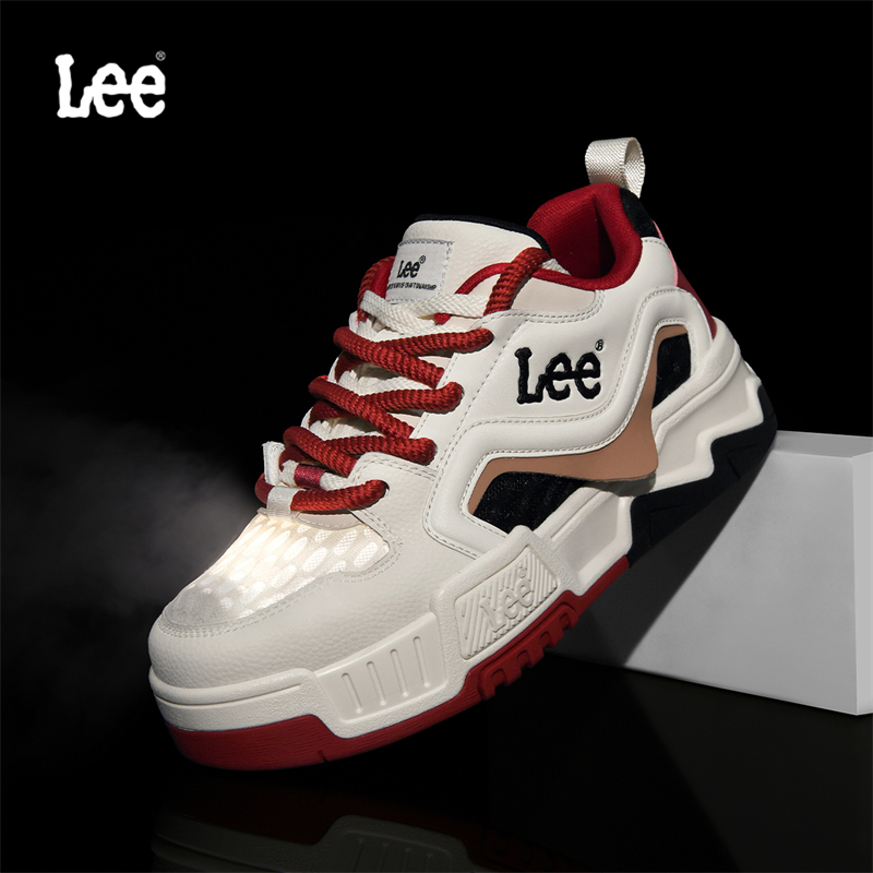 Lee2025新款男鞋夏季款男士休闲板鞋厚底增高网面透气鞋子男