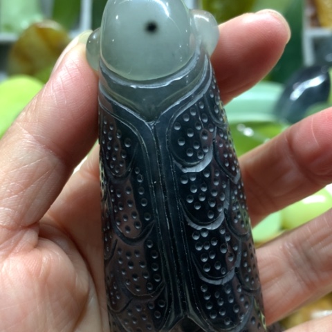 蛇纹石玉未镶嵌手把件