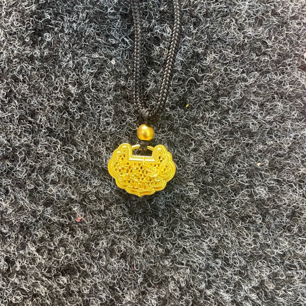 2老庙足金大气时尚百搭经典古法喜上眉梢吊坠