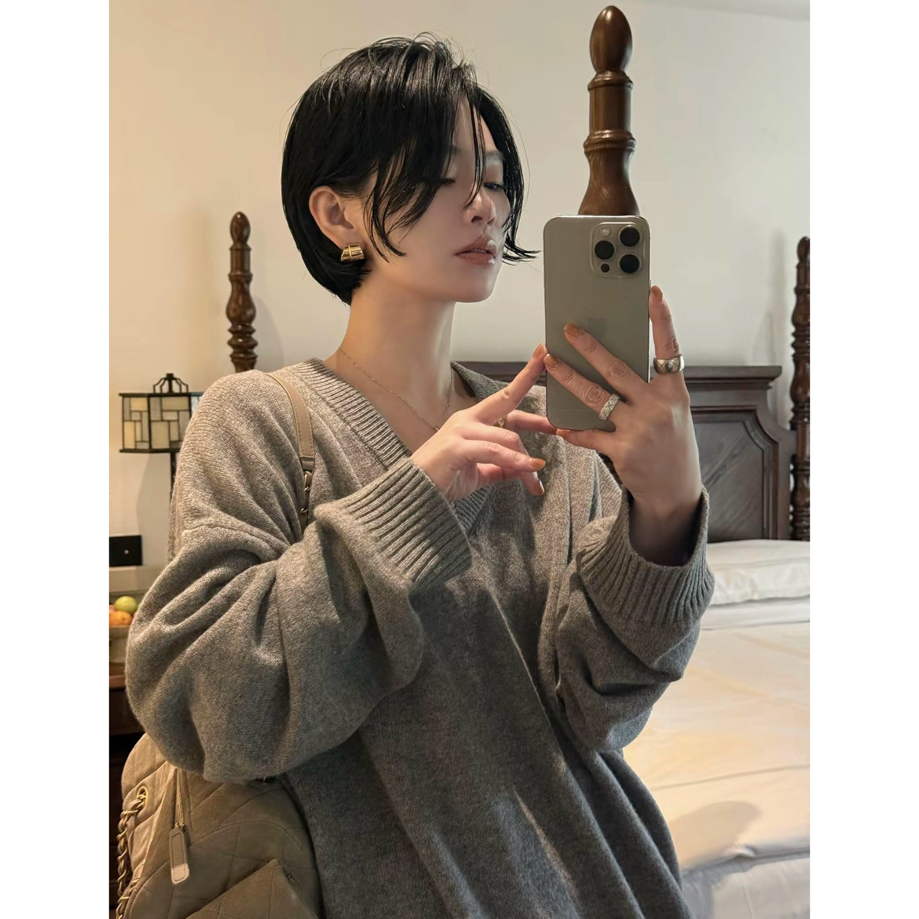 2 Azzony LQ V领羊毛毛衣 XY11074 新款NEW