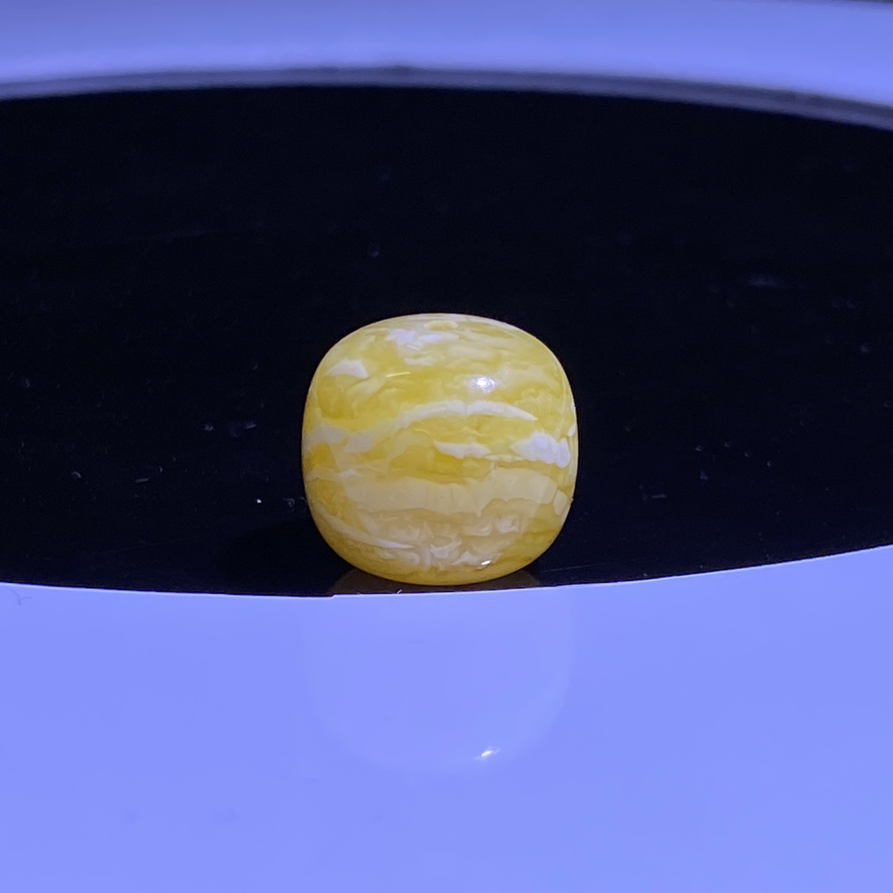 琥珀蜜蜡焦皮橘金千层雪虎皮纹老型单珠13.4mm橘又虎