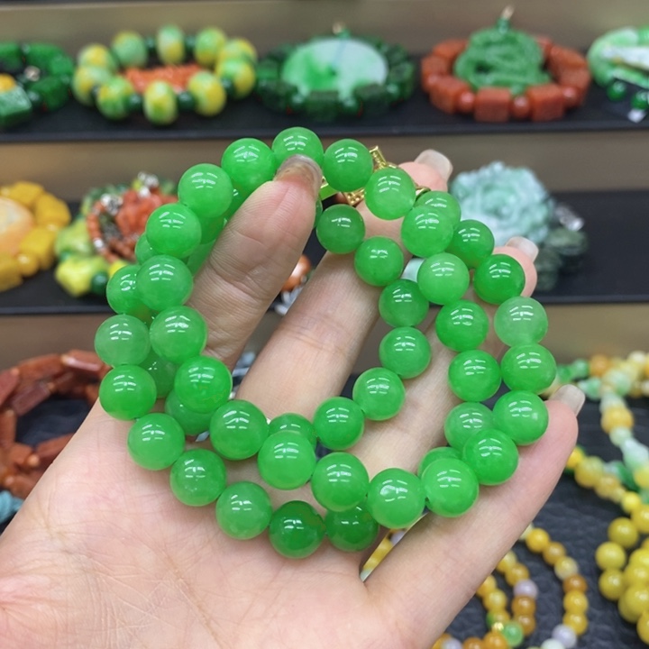 人***者翡翠未镶嵌颈饰项链17